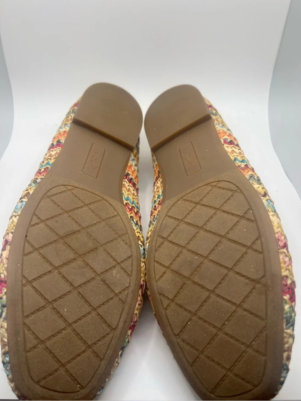 Joie Multicolor Woven Ballet Flats with Beige Trim